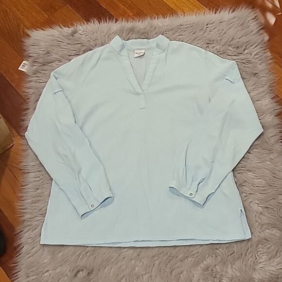 Columbia‎ womens light blue ling sleeve tunic size xl - Picture 1 of 6
